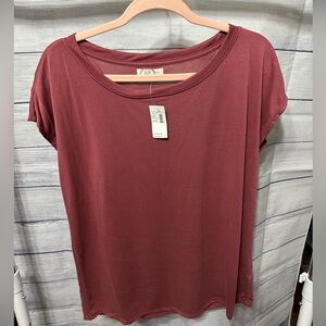 NWT Maurice’s Women's 24/7 Burgundy Top Large